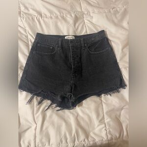 Abercrombie & Fitch black denim shorts